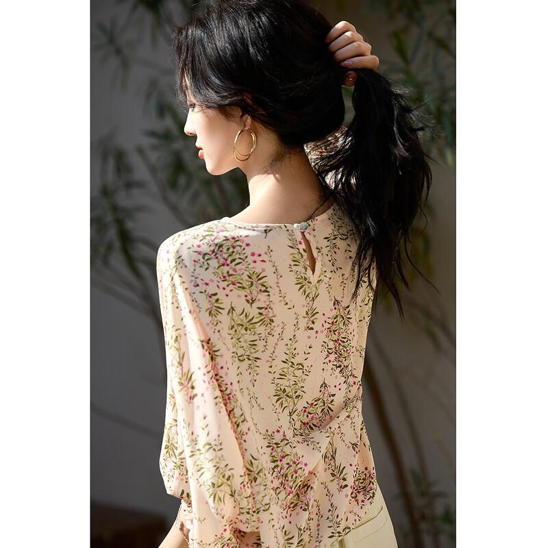 Женская шифоновая блузка Demana с цветочным принтом L