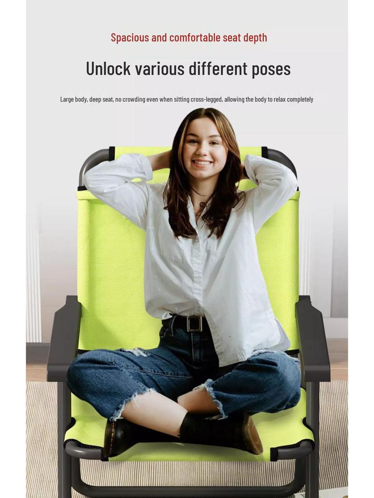 Lunch Break Siesta Folding Recliner: Comfortable Home & Office Chair with Backrest for Dorms and Balconies