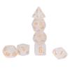 7pcs Polyhedral Dice Acrylic White Polyhedral 7‑Die Dice Game Toys for Role Playing