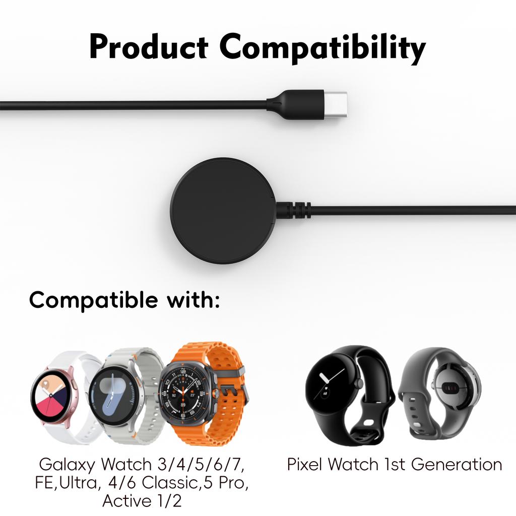 Watch Whiress-Ladegerät für Galaxy Watch-Ladekabel für Galaxy Watch 3/4/5/6/7 Ultra 4/6 Classic 5 Pro Active 1 /2