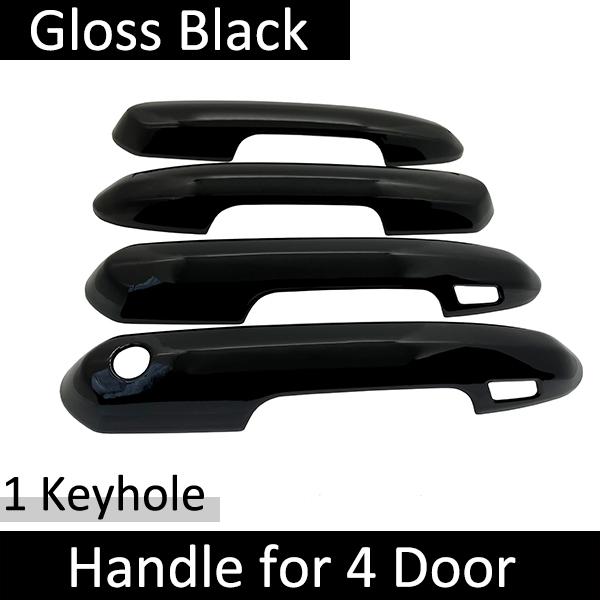 For Toyota Highlander 4 MK4 XU70     Gloss Black Carbon Fiber Chrome Door Handle Cover Stickers Car Accessories