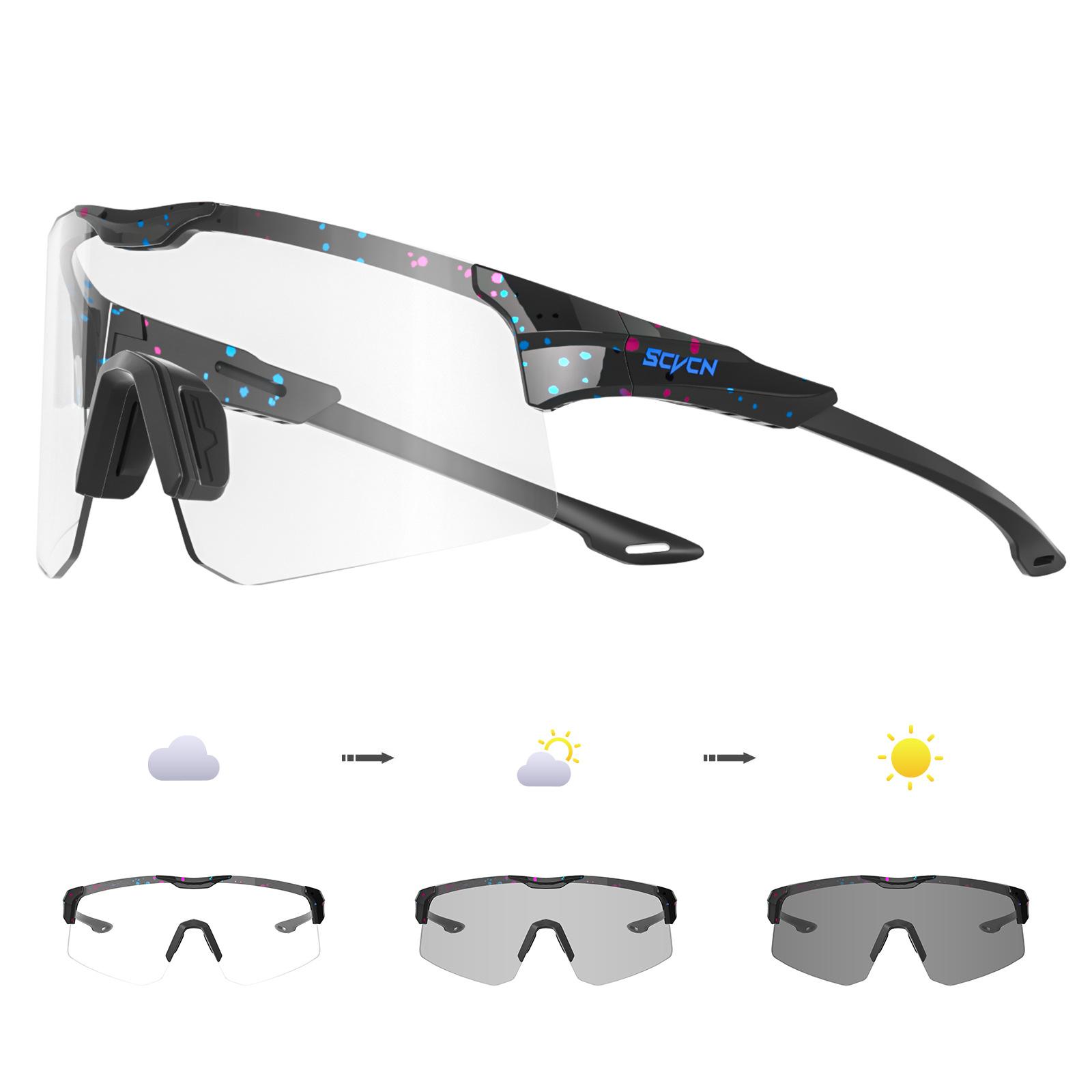 

SCVCN Color-Changing Cycling Outdoor windproof sports glasses for mountain climbing Road Bike Cycling Sunglasses TS111-PH-1L-08