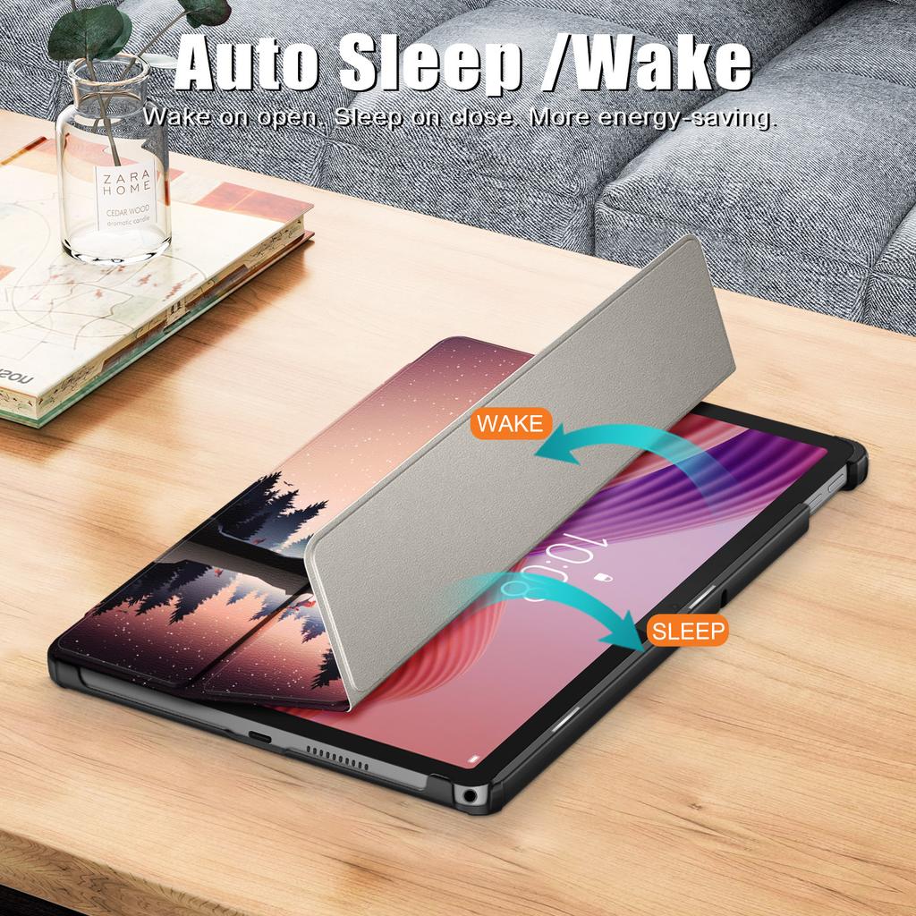 Case For Lenovo Tab 10.1 2025 TB-311FU TB-311XU Tri-Folding Magnet Tablet For Tab K10 2nd 10.1 inch with Auto Wake Sleep