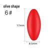 Silicone Olive-Shaped Fluorescent Fishing Float Tail Magnifier Bean