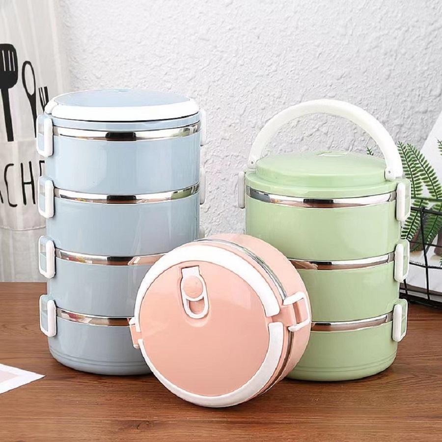 Portable Lunch Box Set Storage Warmer Lunch Container With Handle Stainless Steel Thermal Microwave Safe Salad Food Container