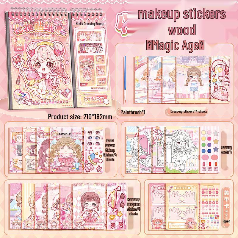 Kaba Bear Princess Dress-Up & Makeup Sticker Book for Girls