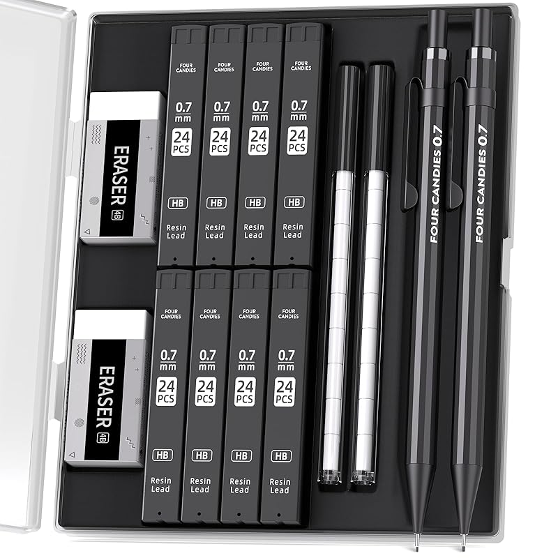

Four Candies 0.7mm metal mechanical pencil Set of 2