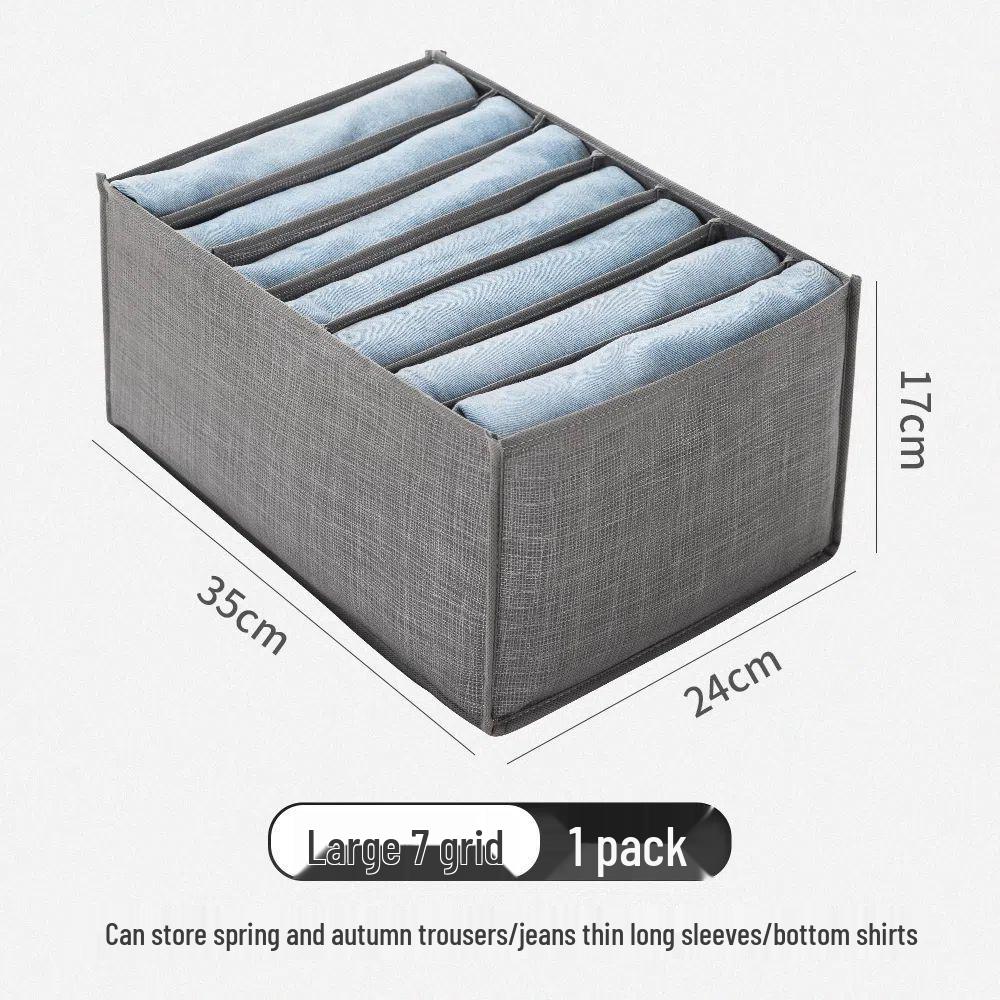 Denim Jeans and Sweater Storage Box with Dividers - Multifunctional Clothes Organizer