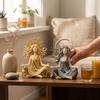 Faceless Seated Meditation Yoga Goddess Figurine Mother Earth Home Sculpture  Desktop Decor