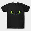 Men Black Print T-shirt Toothless Dragon Eyes No-Cut Transfer Paper Print Cotton Tshirt