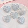 10Pcs New Cute Cartoon Silver Heart Series Flat Back Ornament Jewelry Bows Accessories