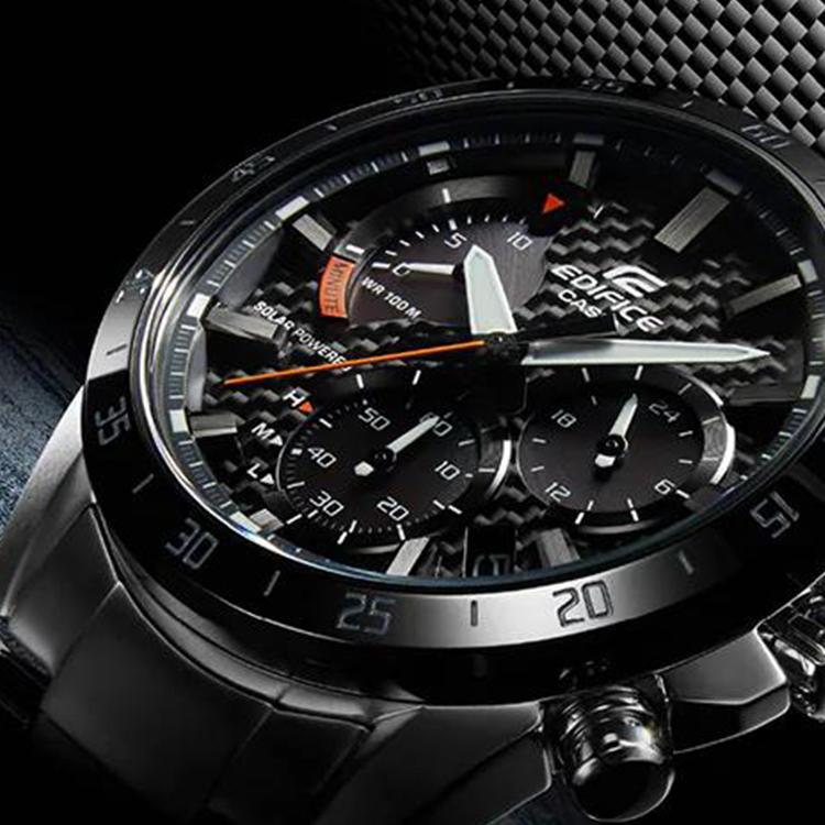 CASIO Men EDIFICE Black Watch EQS-930DB-1AV EQS-930DB-1AV