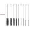 10Pcs/Set Multifunctional Portable Stainless Steel Household Bottle Brushes Cleaner Glass Washing Tube Cleaning Brush Set