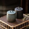 Retro Ceramic Jars Household Japanese Four Seasons Ceramic Sealed Storage Jar Tea Stoneware Tea Moisture Resistant Storage Box