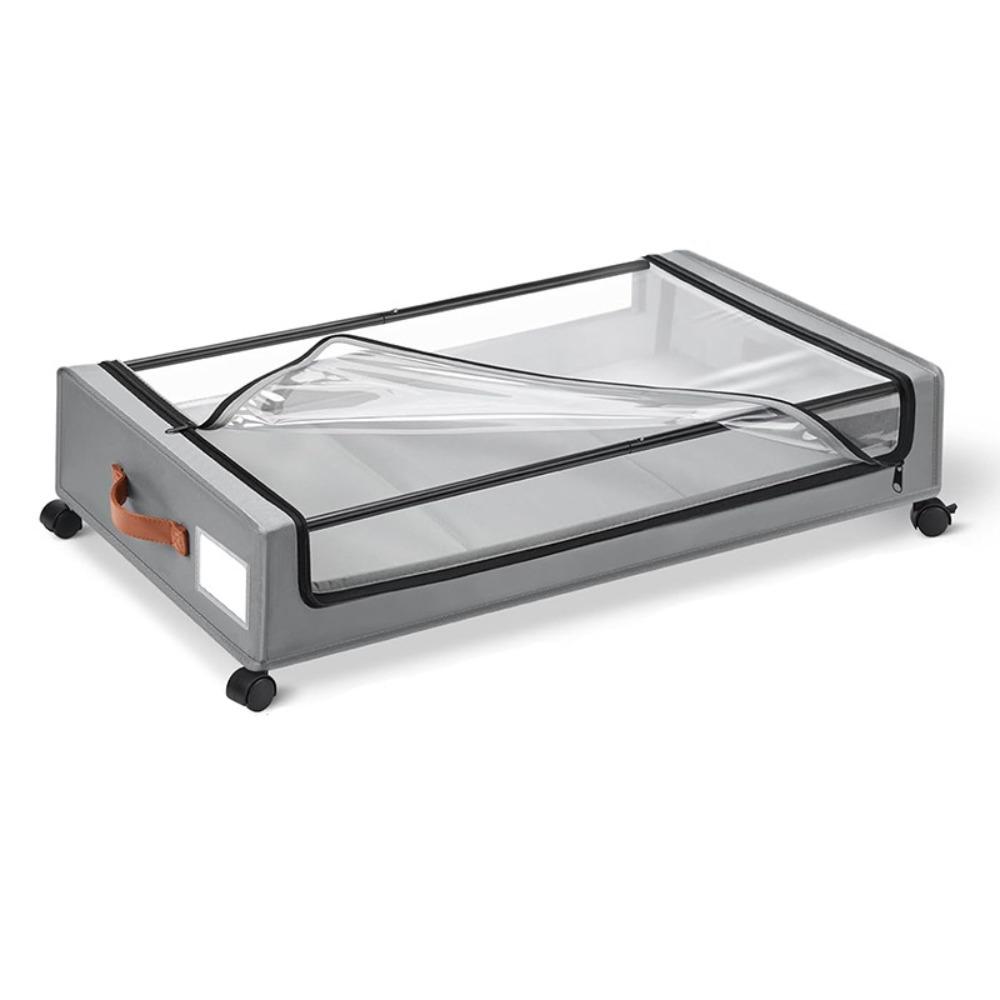 

Складной ящик для хранения под кроватью Квадратная стойка для хранения для одежды, обуви, одеял серый