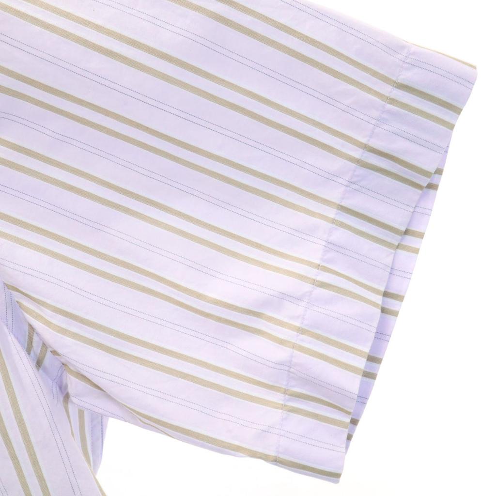 Armani Collezione Striped Pattern Short Sleeve Shirt XL Purple COLLEZIONI Men's Used