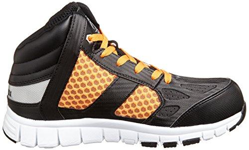 Co-cos Nobuoka Fire Fox HZ-340 Safety Work Shoes, High-Cut with Toe Cap and Flexible Sole, Orange, Size 24.5cm