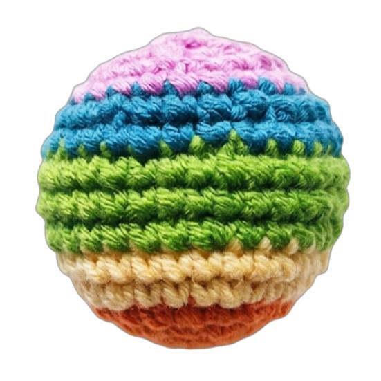 

Handmade Knitted Footbag Sack, Outdoor Play Multicolored Crochet Bag Woven Kickball Toy, Colorful Juggling Balls for Kids, Adults, C