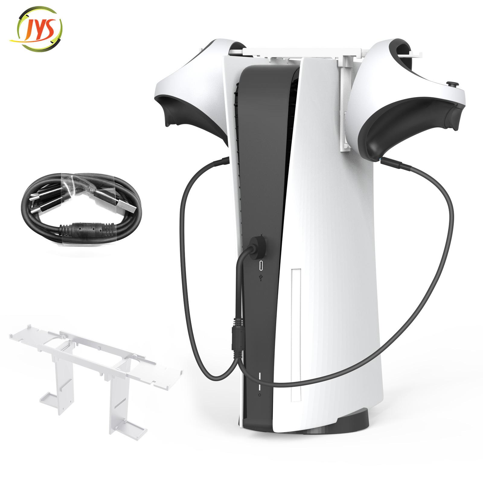 

Подвесной кронштейн с ручкой для Ps5 VR2 и зарядным кабелем 2 в 1 для контроллера VR2, геймпадов, дисплея, экономия места для хранения белый