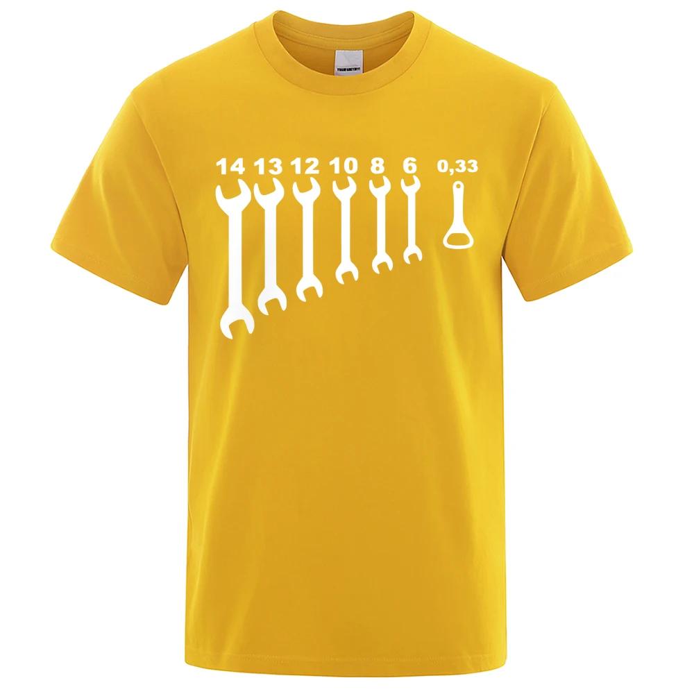 Vintage šroubovák otvírák Mechanik Trička Pánské Opravy automobilů Technik Bavlněné tričko Krátký rukáv Legrační trička Top Tričko Pánské oblečení