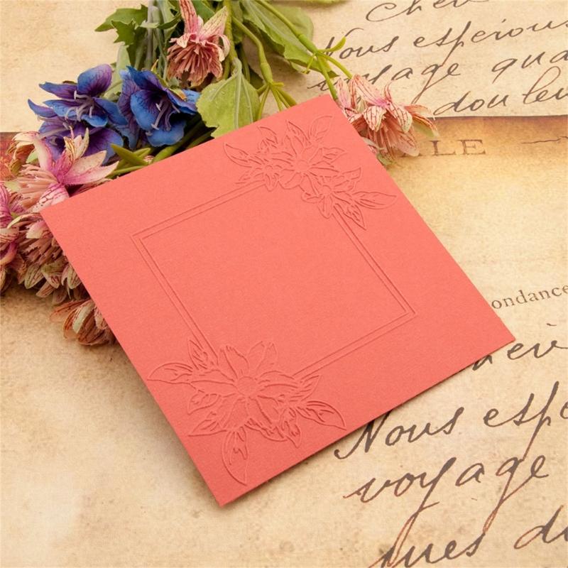Flower Embossing Folder Stencil Plastic Embossing Template Painting Stencil for Card Making Scrapbooking DIY Album Decor