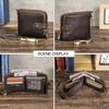 Black Angel RFID Anti-Theft Men's Wallet with Cowhide, Chain, Zipper, and Fashion Buckle