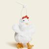 Simulation Plush Chicken Keychain Cartoon Egg-laying Animal Key Holder Hens Key Ring  Girls