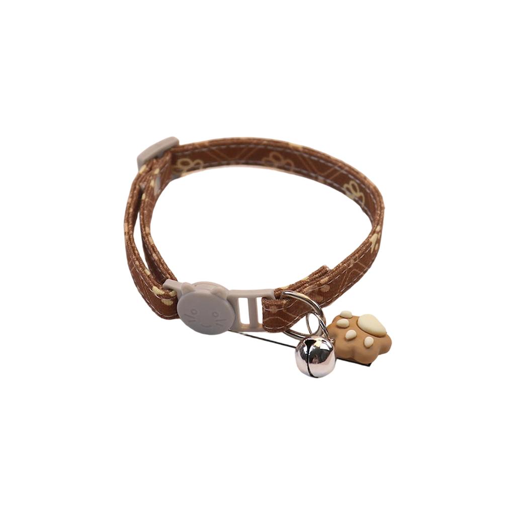 Pet Collar For Cats And Dogs, Small And Medium-sized Dogs, Cute Footprints, Bell, Cats Collar