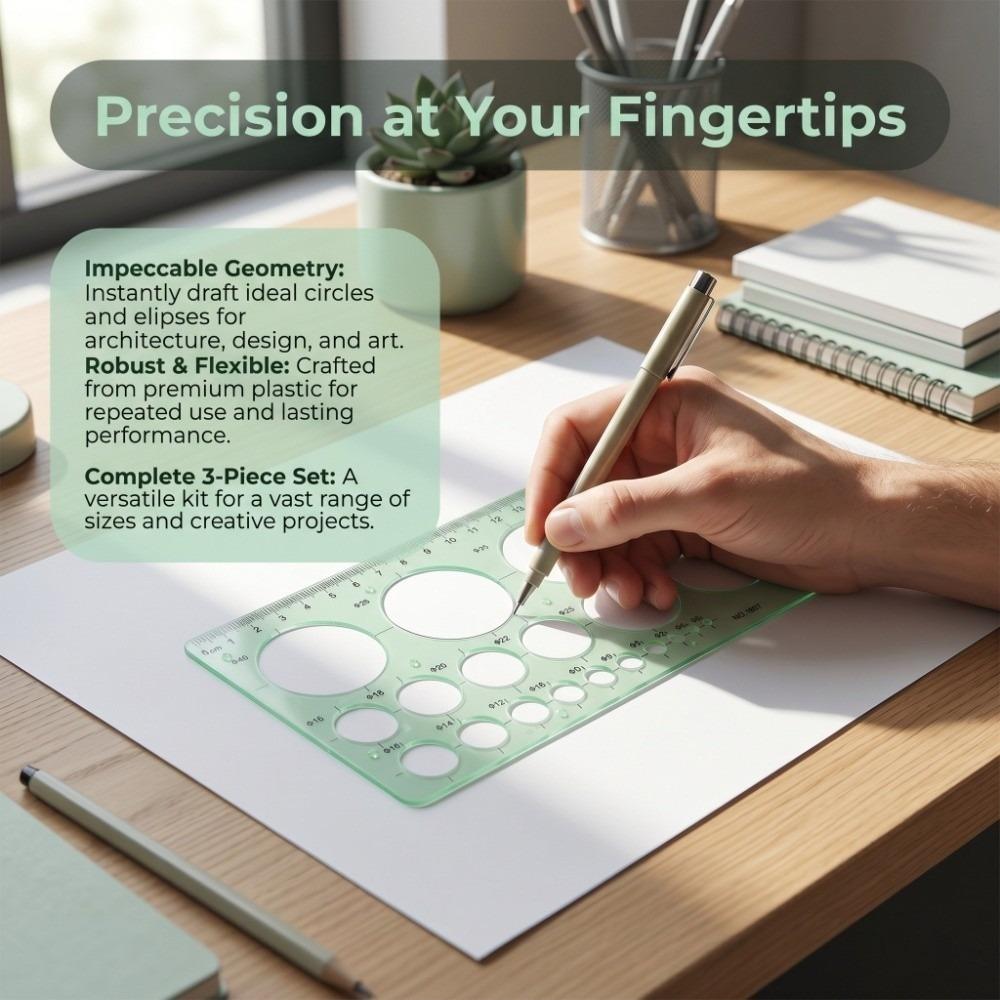 6 Sets Architecture Draft Template Rulers Hollow Pattern Ruler Architecture Drafting Ruler Kit (#1)