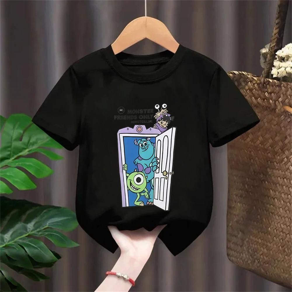 Disney Baby Boys Girls Tees Clothing Fashion Summer T-Shirt Monsters Inc Print Kids Short Sleeve T-Shirt