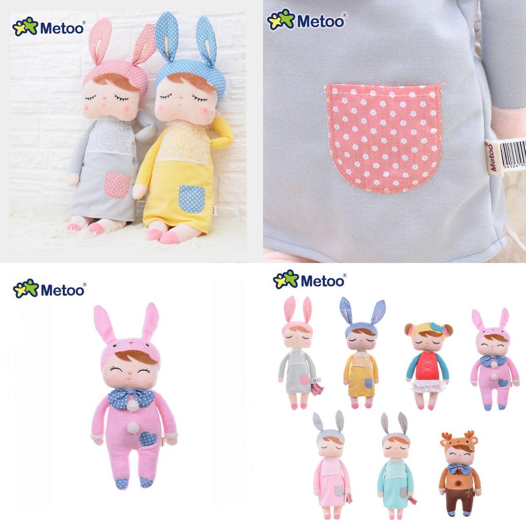 Adorable Metoo Angela Plush Doll With Cartoon Rabbit Ears For Girls' Home Decor