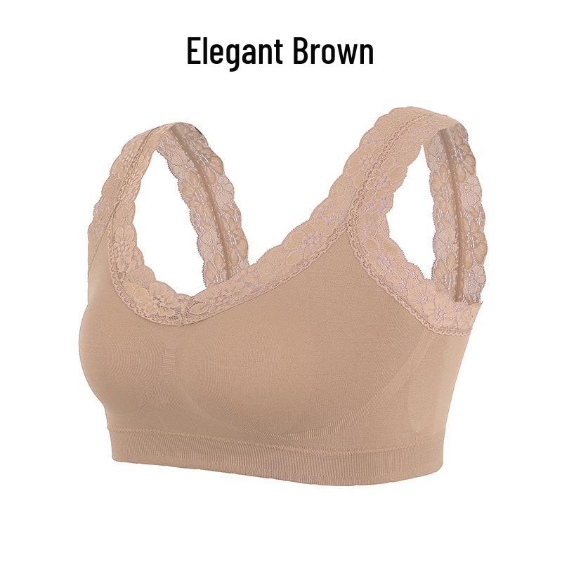 Lace Queen Red Backless Lace Bralette Women's Vest-Style Bandeau Sports Bra