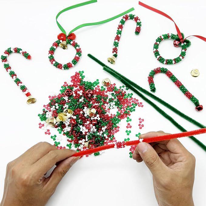Christmas Beads Set for Wreath and Scepter - -Color Beads for DIY Holiday Decorations
