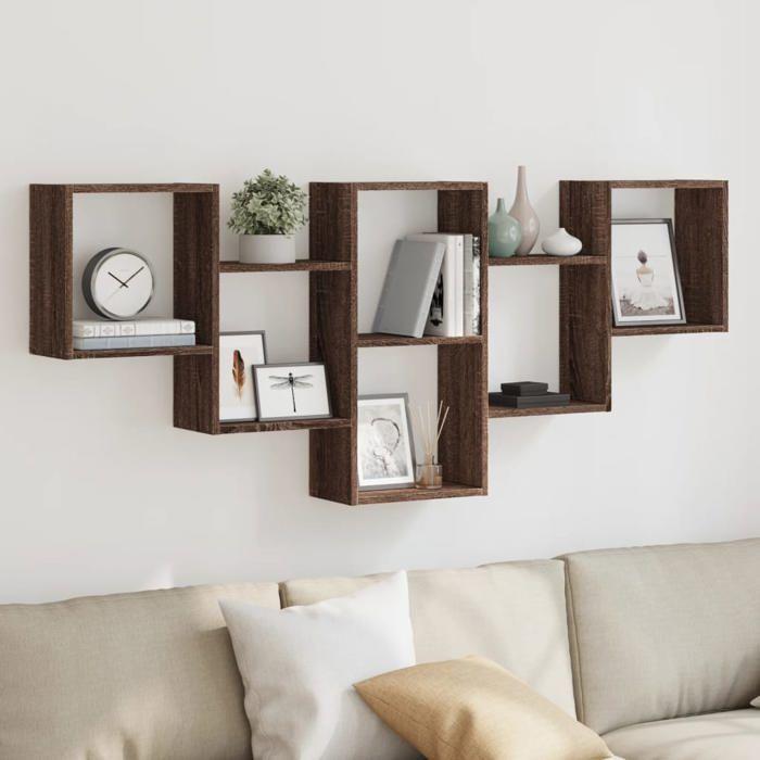 VidaXL Wall Shelf Brown Oak 159x18x66 Cm Engineered Wood, Floating Shelf, Wall Display Shelf, Shelf 853305