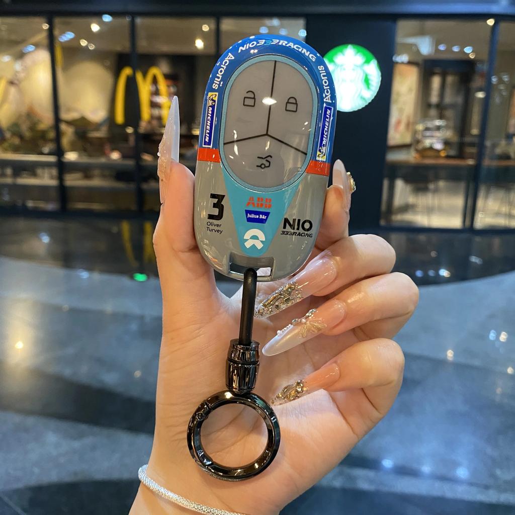 Car Remote Key Case Cover for Nio ET7 ET5 2022 2023 2024 for Weilai NIO ES6 ES8 EC6 ET7 Auto Key Fob Shell Keychain