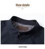 Men's Mid-Aged Business Casual Spring/Autumn Stand Collar Jacket - High-End, Short, Pure Color, Commuter Wear
