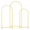 Arch Backdrop Stand, Set of 3, 1.8/1.5/1.2 M, Stable Structure, Easy Assembly, Gold Metal Arch Backdrop Stand for Wedding, Birthday Party, Graduation,