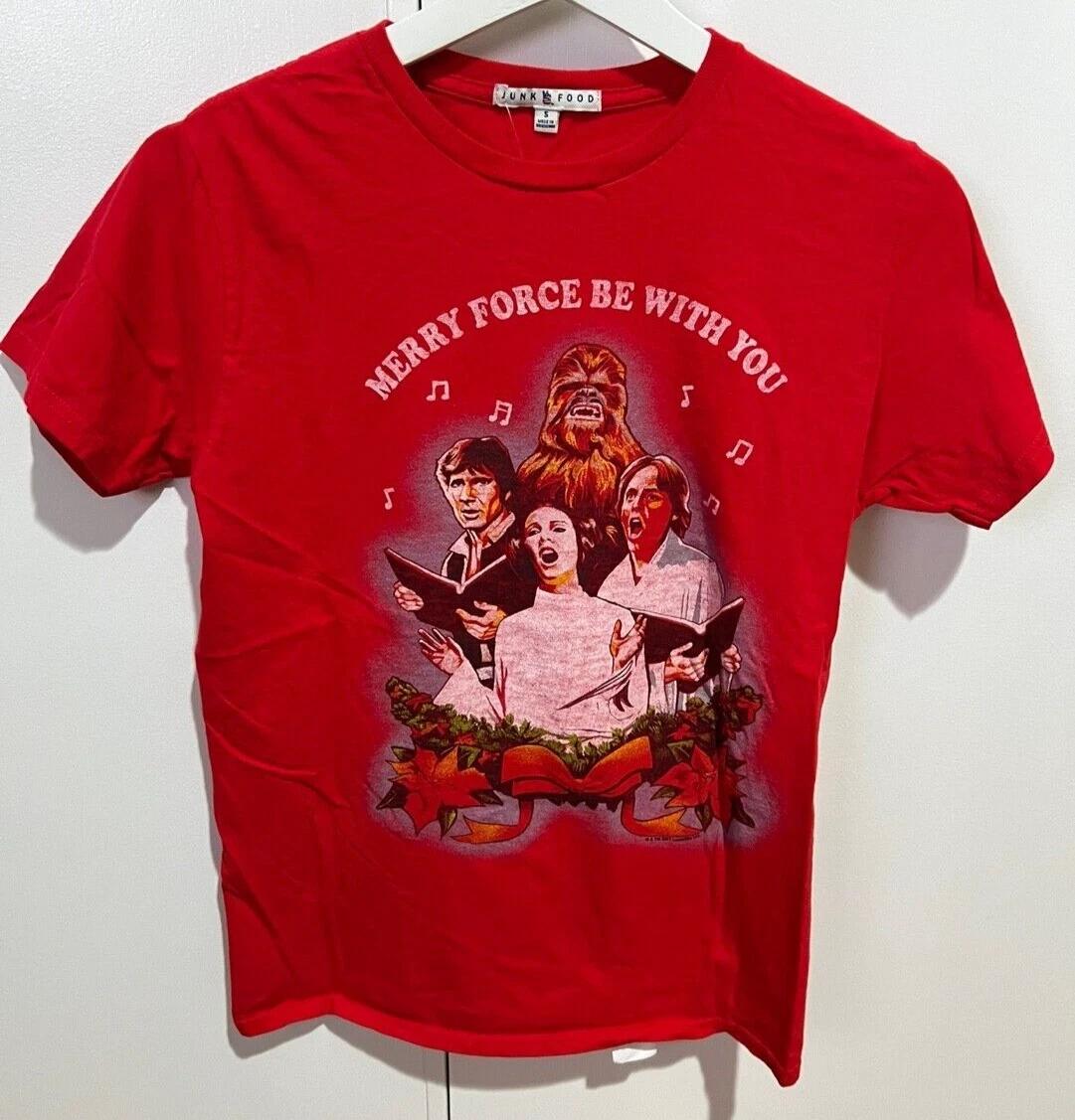 Junk Food Star Wars Red Christmas Choir Top T Shirt Crew Neck Unisex S NEW NWT S
