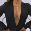 IngeSight.Z Simple Long Imitation Pearls Back Necklace For Women Sexy Tassel Pearl Harness Bikini Chest Chain Body Jewelry Mujer