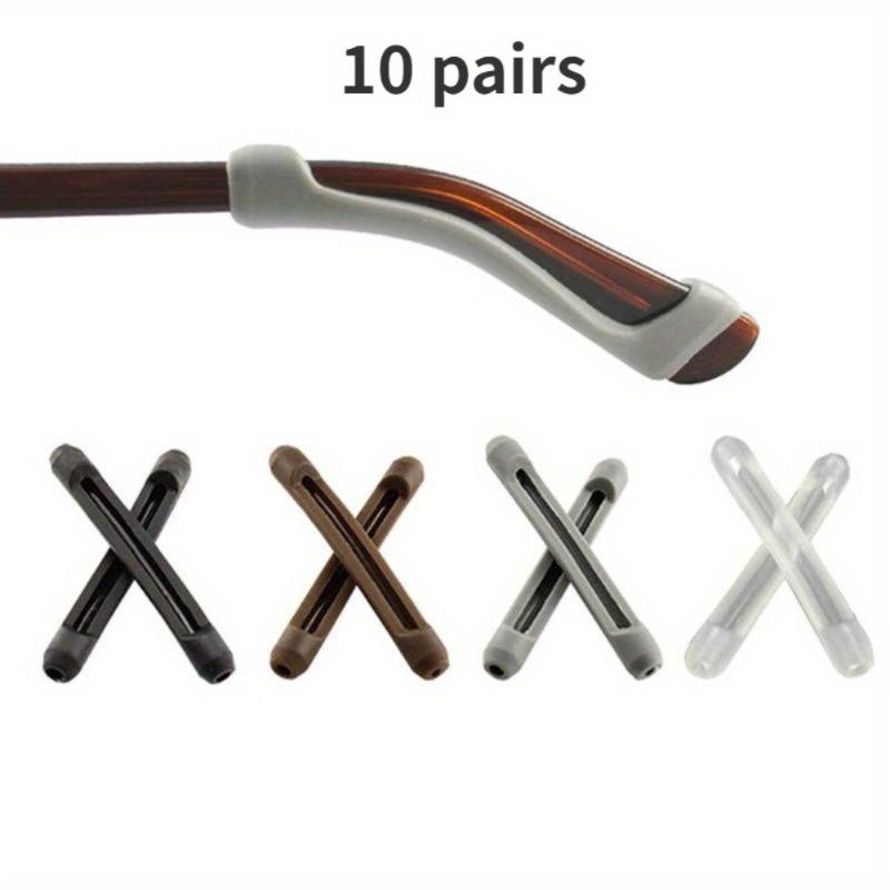 

10 Pairs Silicone Anti Slip Ear Hook Eyewear Transparent Anti Slip Silicone Ear Hook Temple Tip Holder Eye Glasses Accessories сірий колір