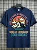 Unisex Red Tee Retro Mountain Landscape Slogan Text Print Crew Neck Short Sleeve Summer Outdoor Casual Male Cotton Street Daily Top