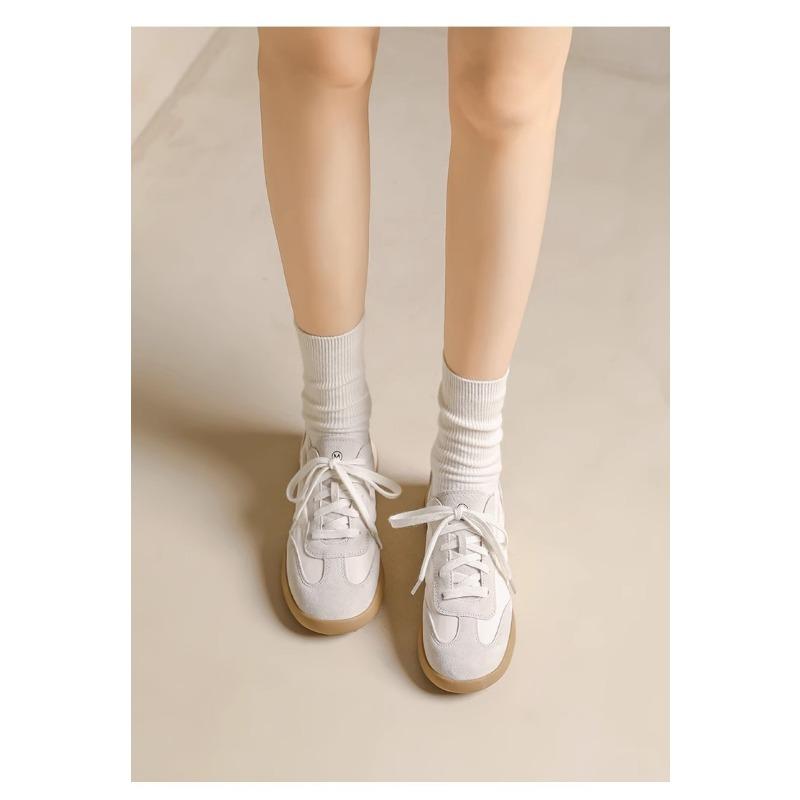 Deutsche Trainingsschuhe Damen Echtleder Dicksohlige Lässige Sportliche Forrest Gump Schuhe