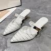 Pointed Toe Mules Fashion Women Slippers Casual Women's Shoes Women High Heels Elegant Ladies Outdoor Slide 2026