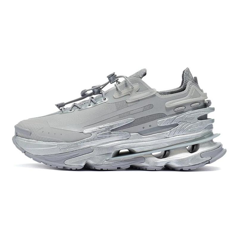 Li Ning CF Tracing Goku Collection, Xingshan Textile, TPU Reflective Low top Sports Casual Shoes Women's Snow Gray AGLR286-3