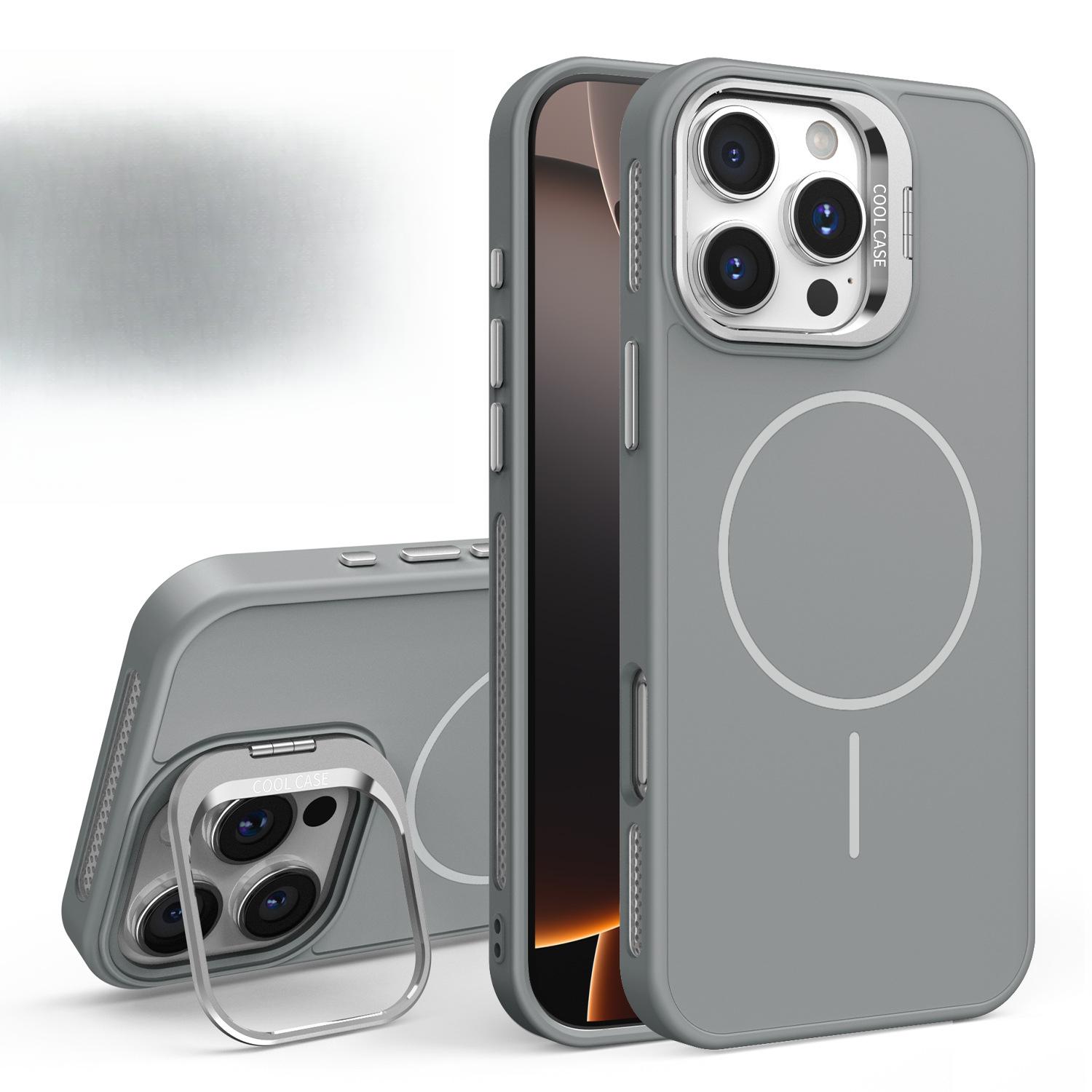 

Подходит для IPhone16 Кронштейн для объектива Apple 15promax Тонкий круг Сильное магнитное притяжение Дышащее охлаждение Чехол для мобильного телефона iPhone16