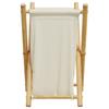 Panier à linge - vidaXL - Bambou - Blanc crème - Design contemporain - Pliable