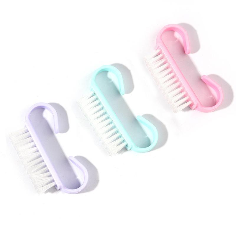 Soft Bristle Nail Dust Brush Non-slip Comfy Handle Pastel Colors Portable for Home DIY Manicure Nail Art Cleaning