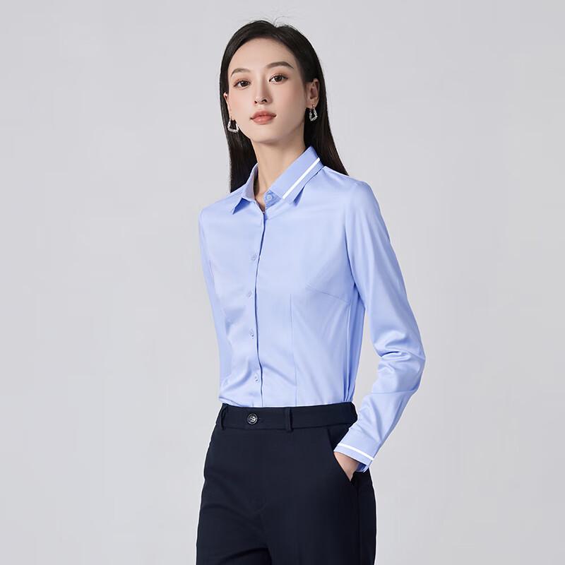 Trolman Women's Professional Long-Sleeve Wrinkle-Free Blouse