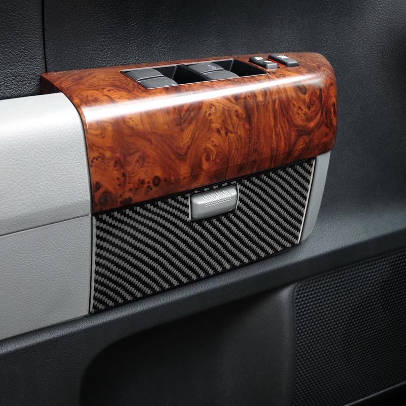 Carbon Fiber Car Accessories DR Storage Panel Decorative Modified Interior Trim Cover Soft Sticker For Toyota Tundra 2007-2013