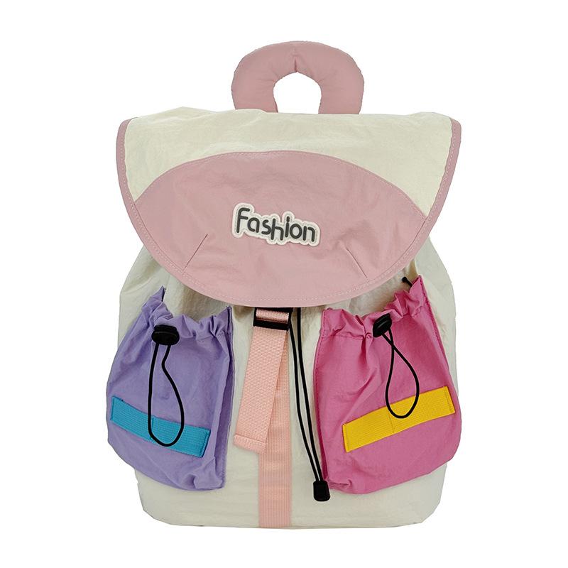Schoolbag Dopamine Mountaineering Bag Cute Color Matching Boys and Girls Backpack New School Bag Lightweight and Versatile Travel Children's Bag